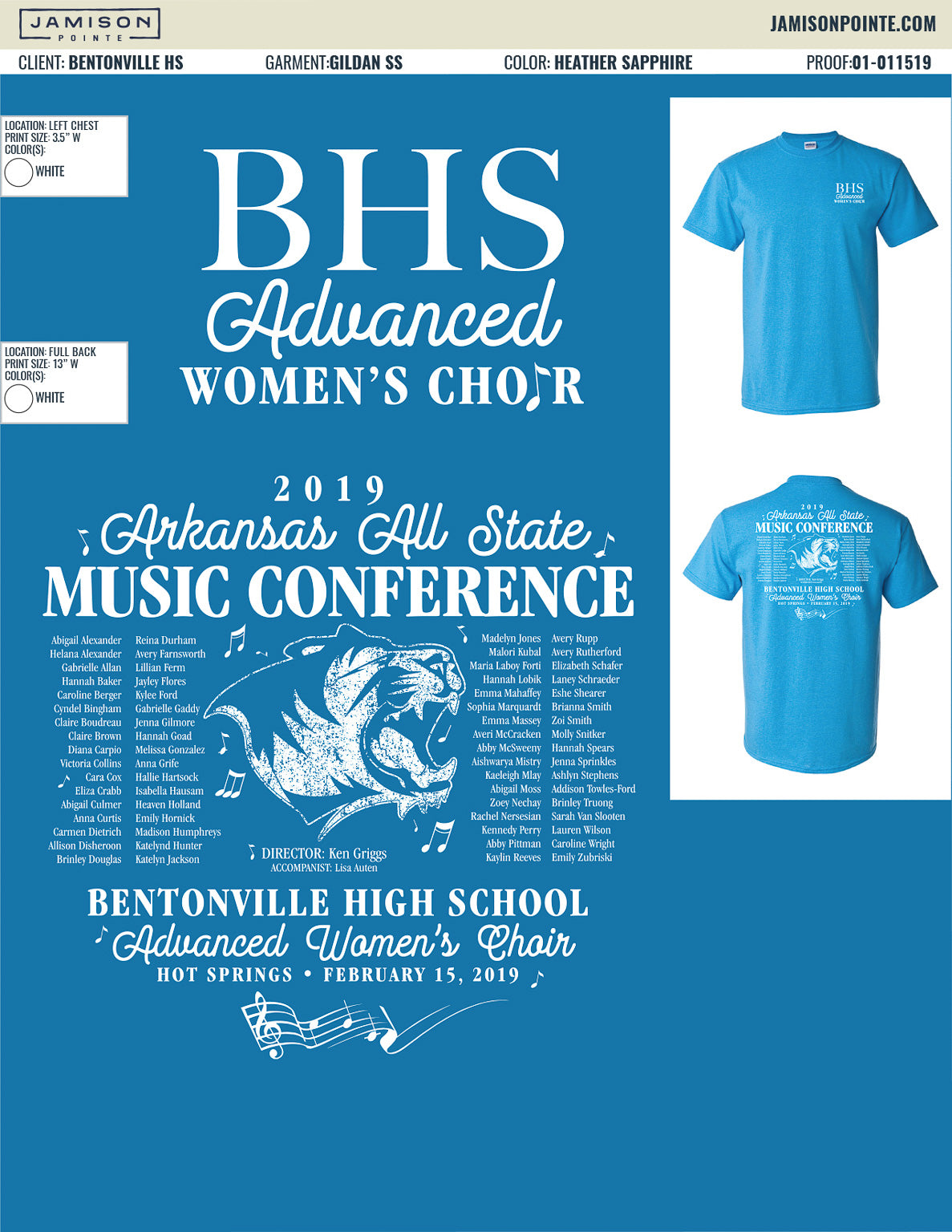 Bentonville High School Choir All State T-Shirt