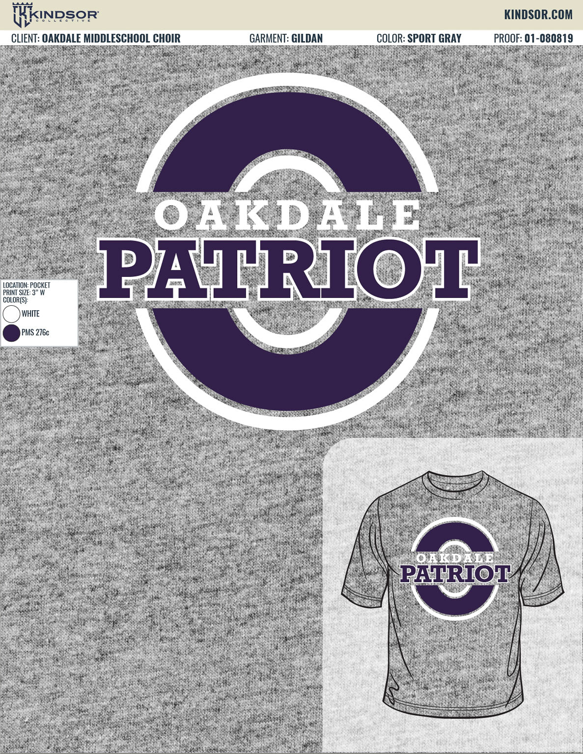 Oakdale Middle School Choir Fall T-Shirt