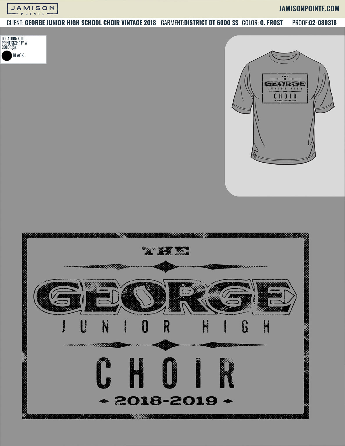 George Junior High School Choir Vintage T-Shirt