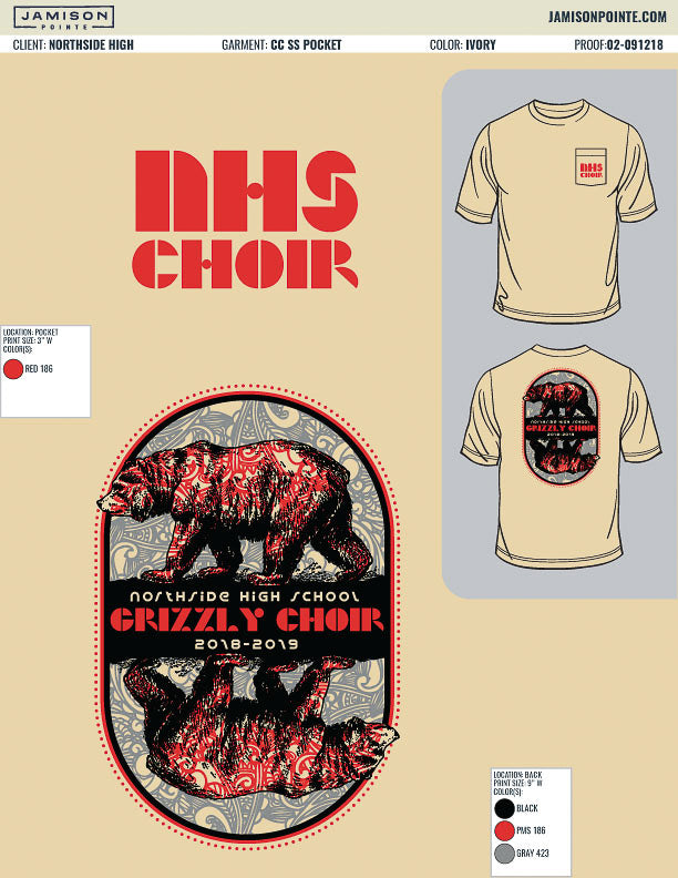 Northside High School Choir Grizzlies T-Shirt