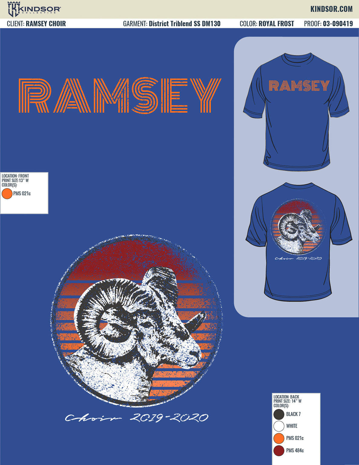 Ramsey Junior High Choir Fall T-Shirt