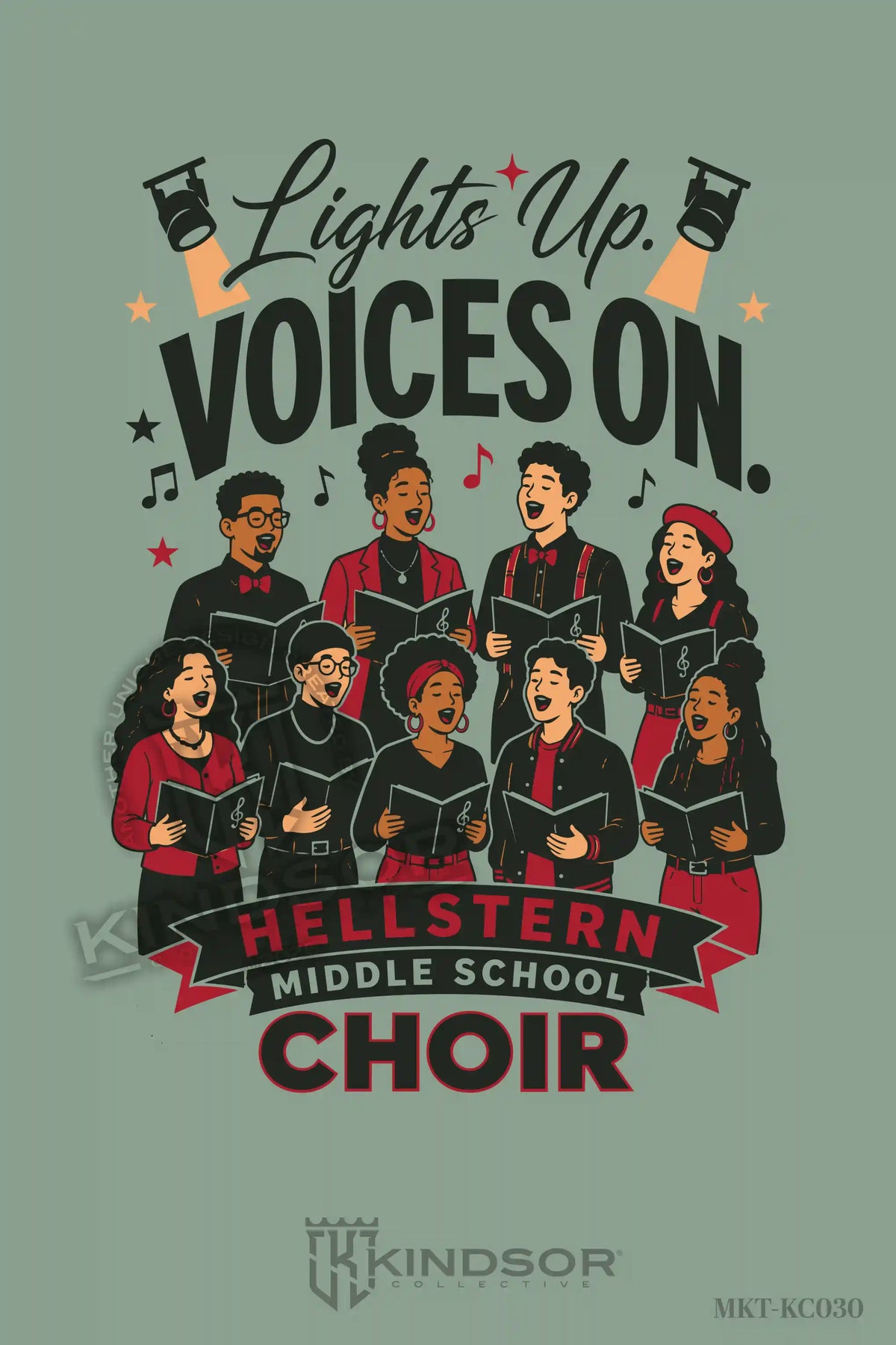 Hellstern Middle School Choir Glow Up the Stage
