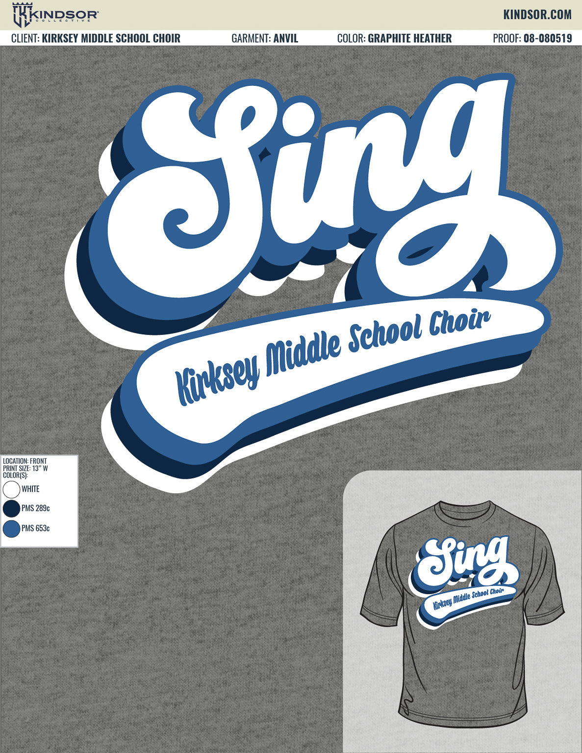 Kirksey Middle School Choir Fall T-Shirt