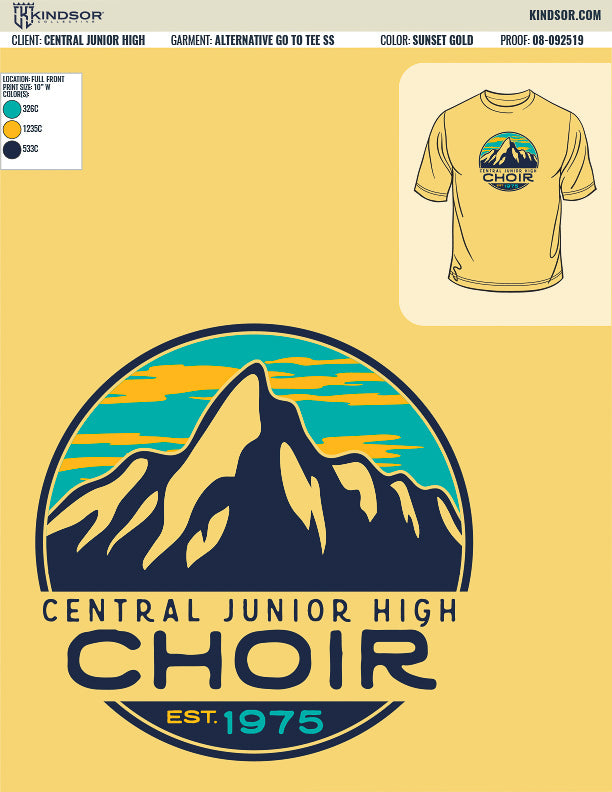 Central Junior High Choir Outdoors T-Shirt
