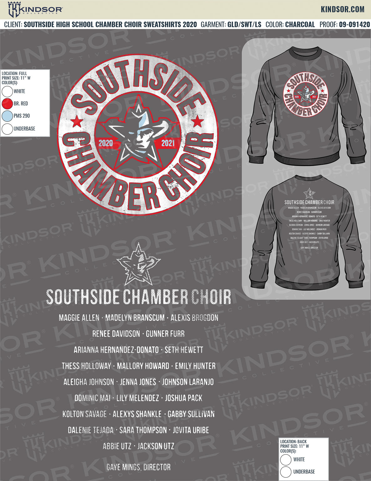 Southside High School Chamber Choir Sweatshirts