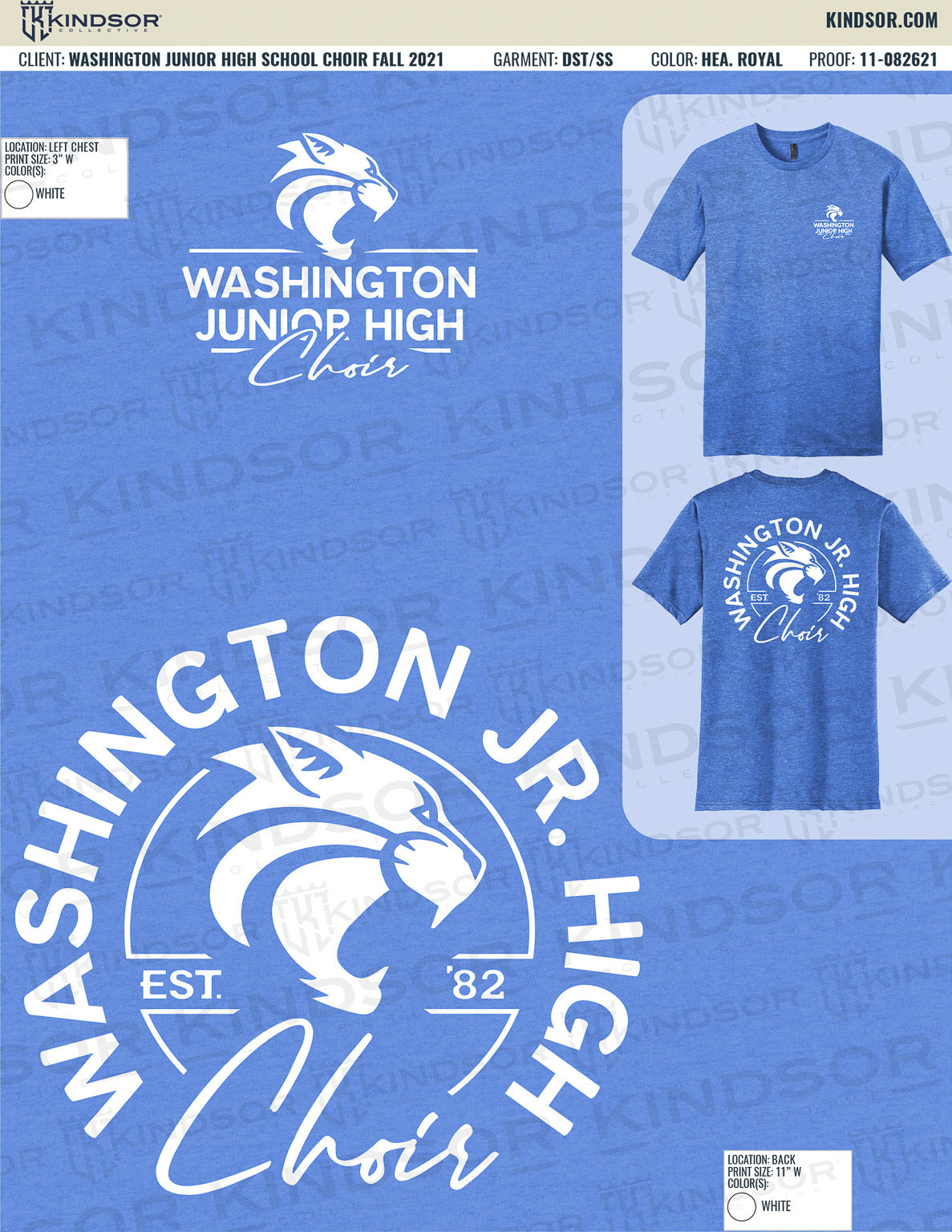 Washington Junior High School Choir Fall T-Shirt