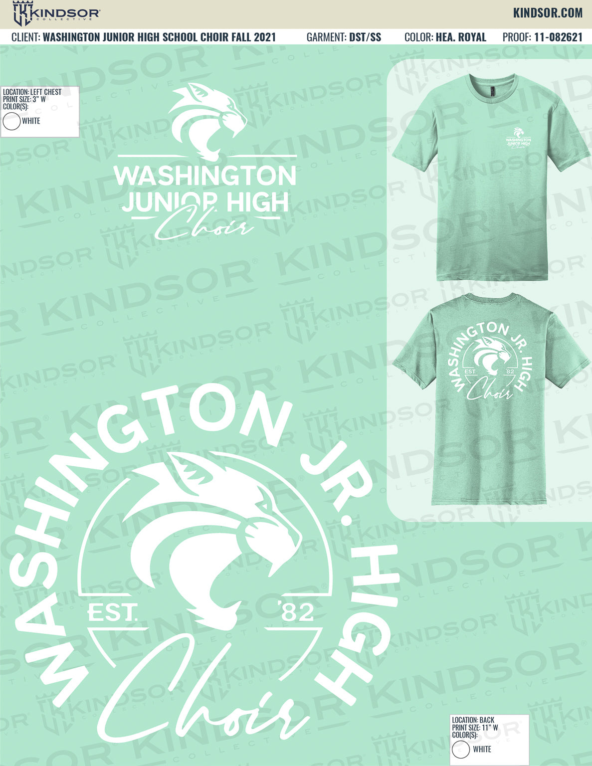 Washington Junior High School Choir Fall T-Shirt