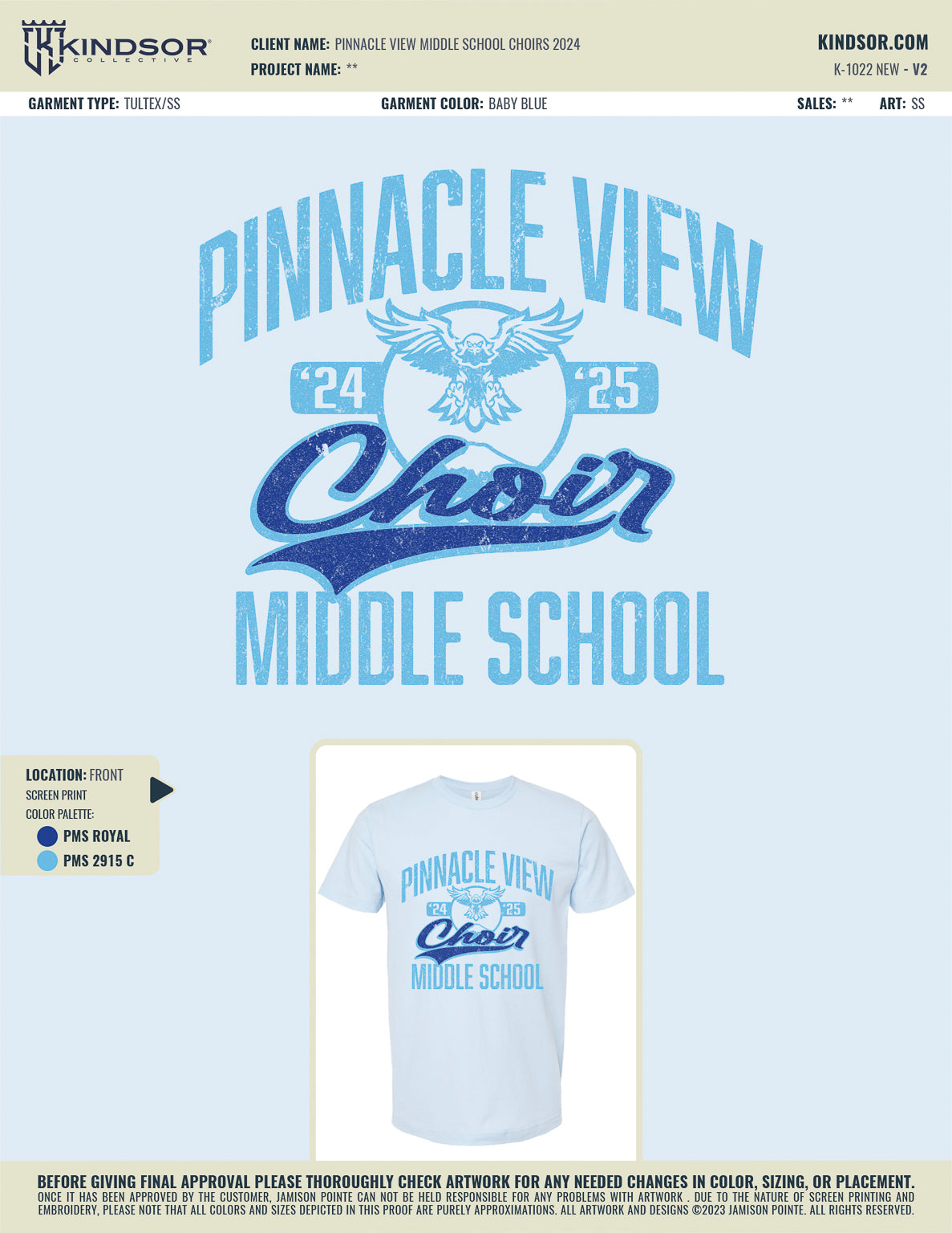 Pinnacle View Middle School Choirs T-Shirt