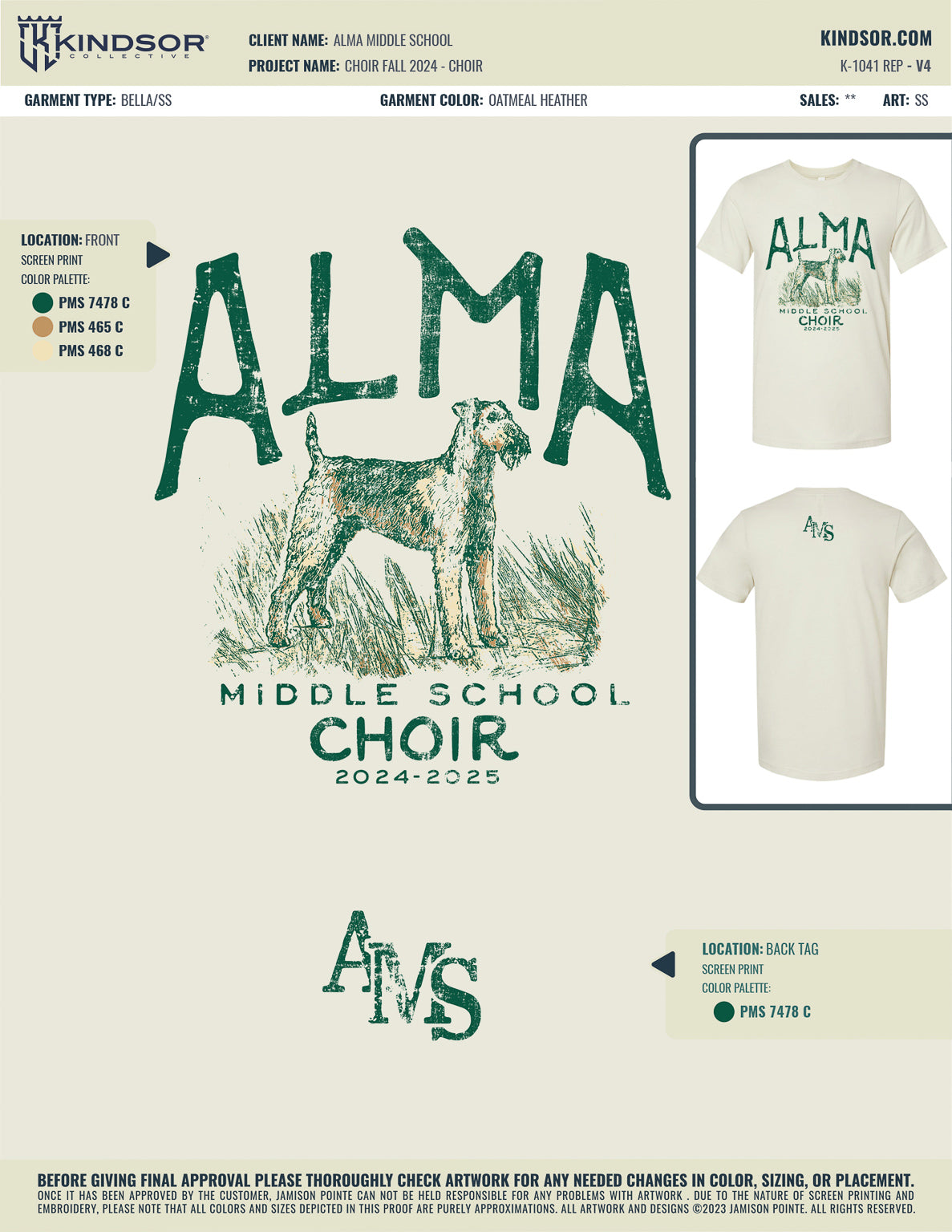 Alma Middle School Choir Fall T-Shirt