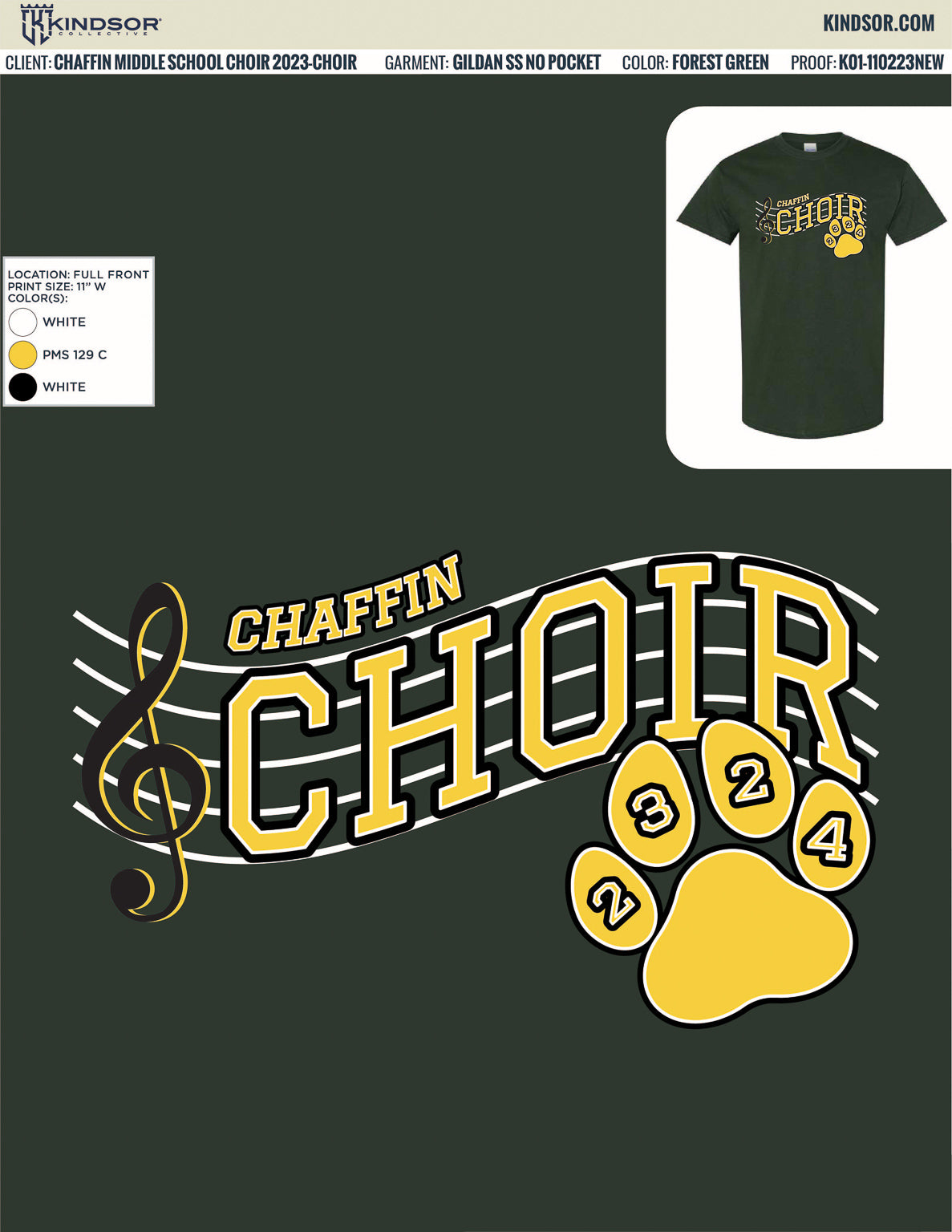 Chaffin Middle School Choir T-Shirt