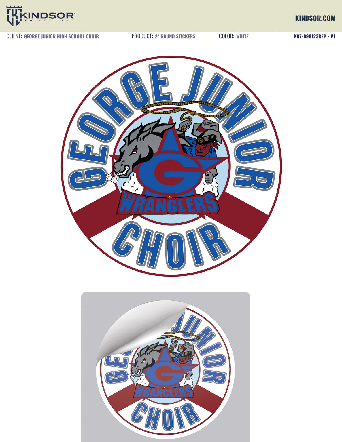 George Junior High School Choir Stickers T-Shirt