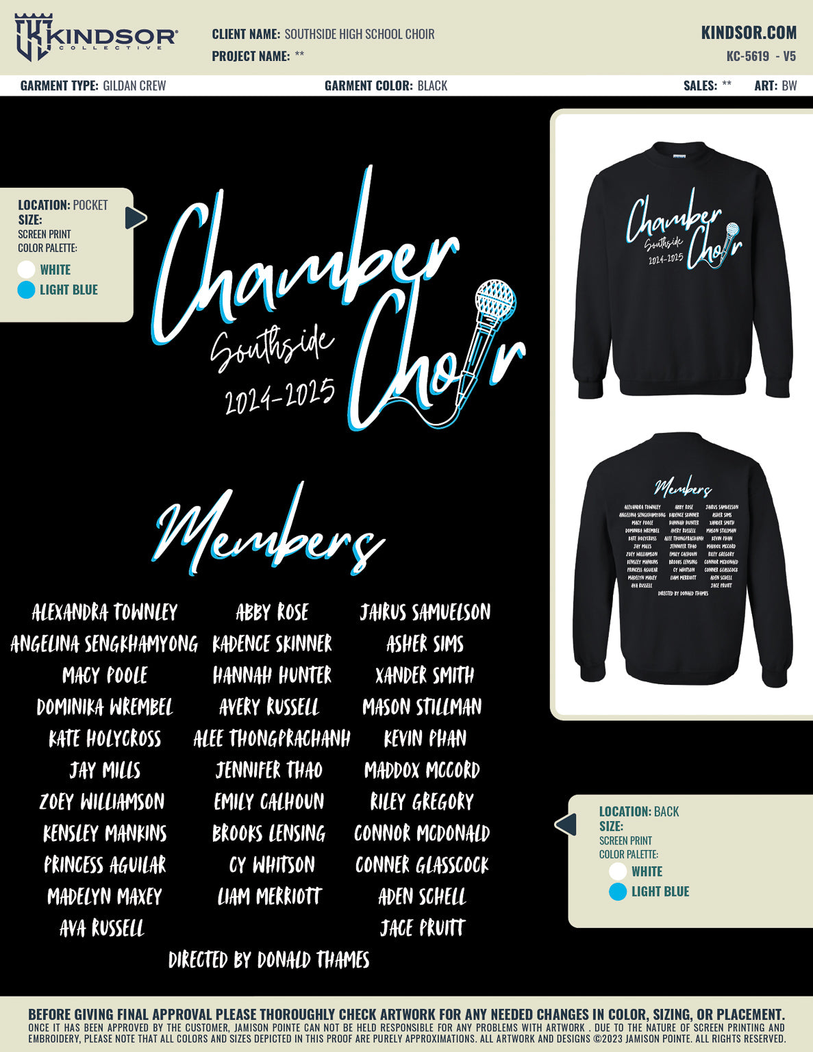Southside High School Choir T-Shirt