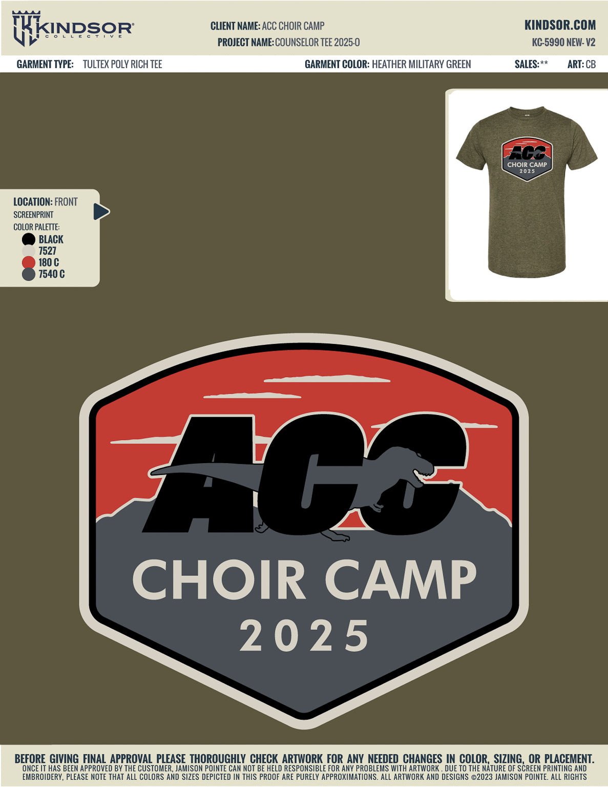 ACC Choir Camp Counselor Tee