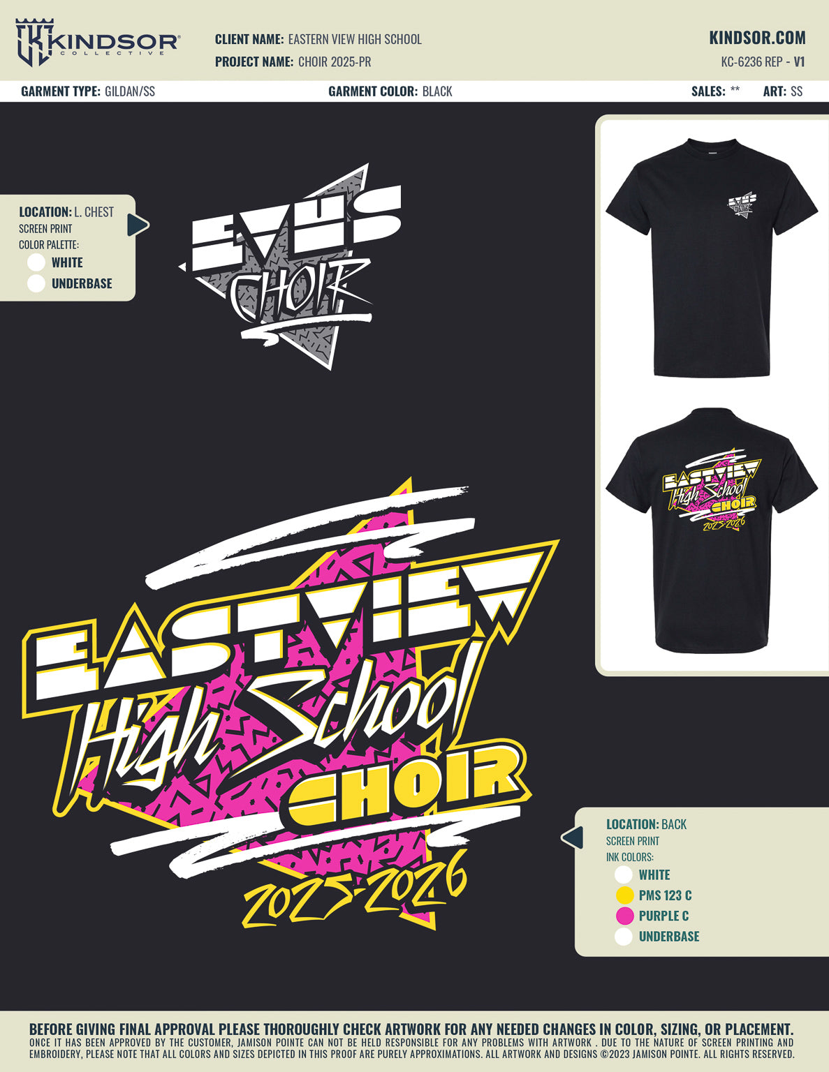 Eastern View High School Choir T-Shirt