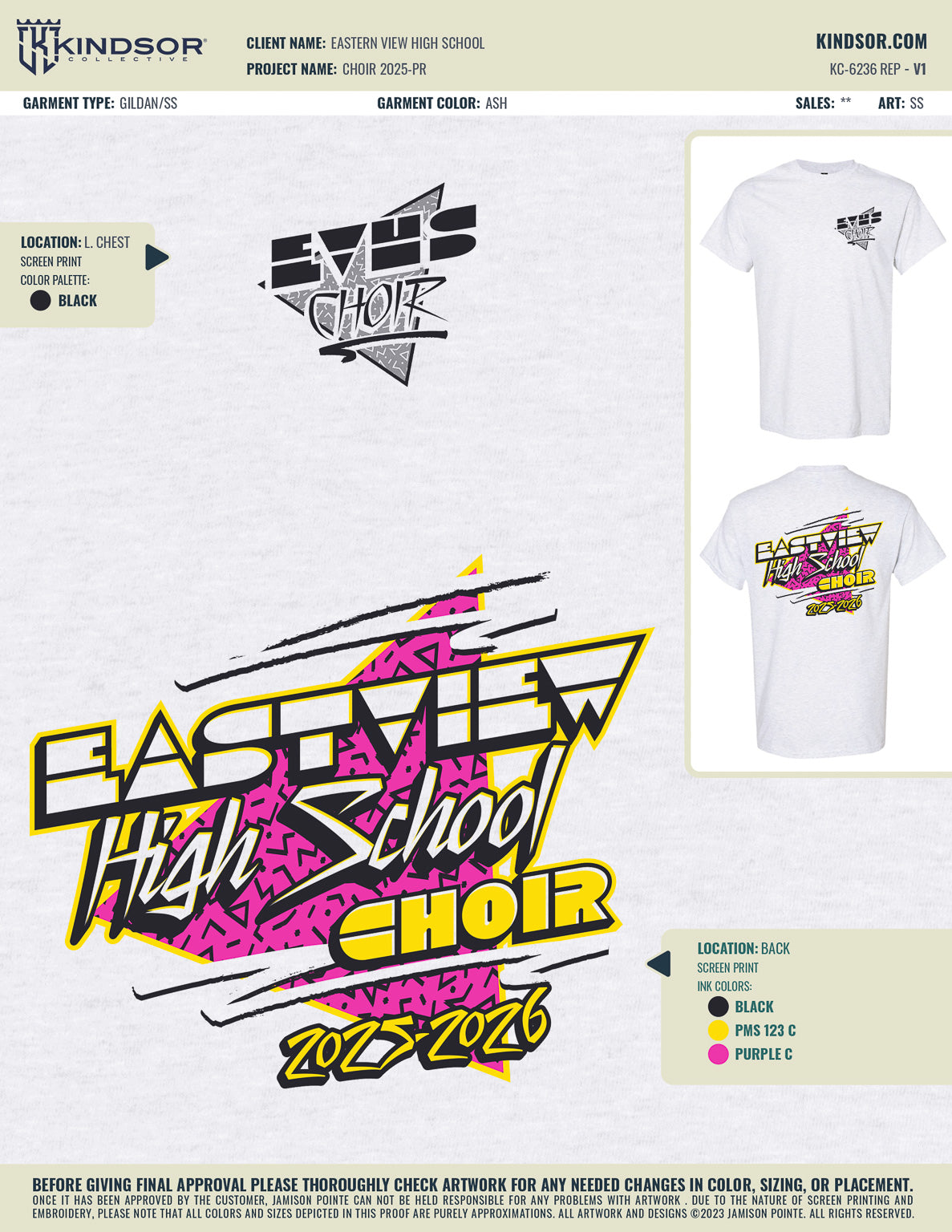 Eastern View High School Choir T-Shirt