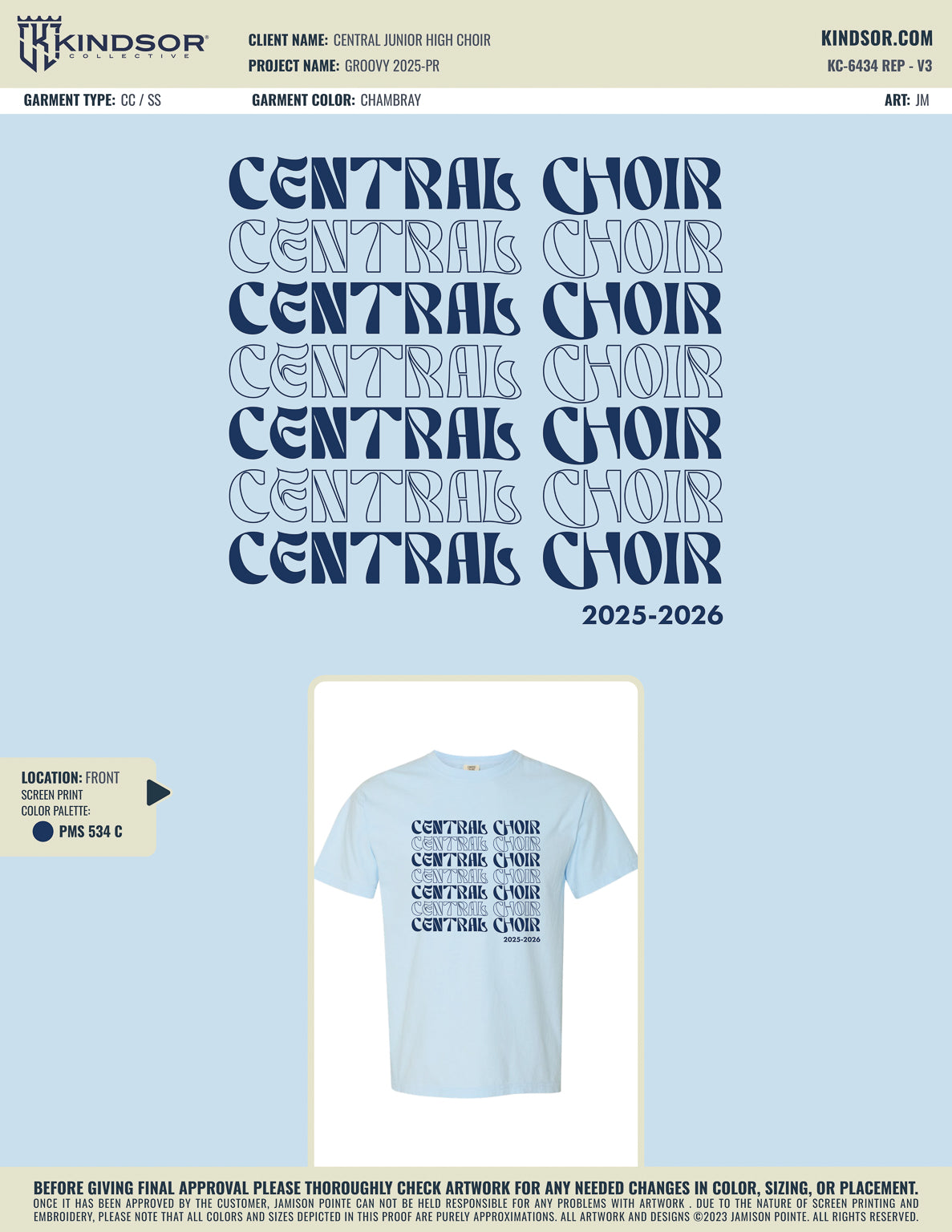 Central Junior High Choir Groovy T-Shirt