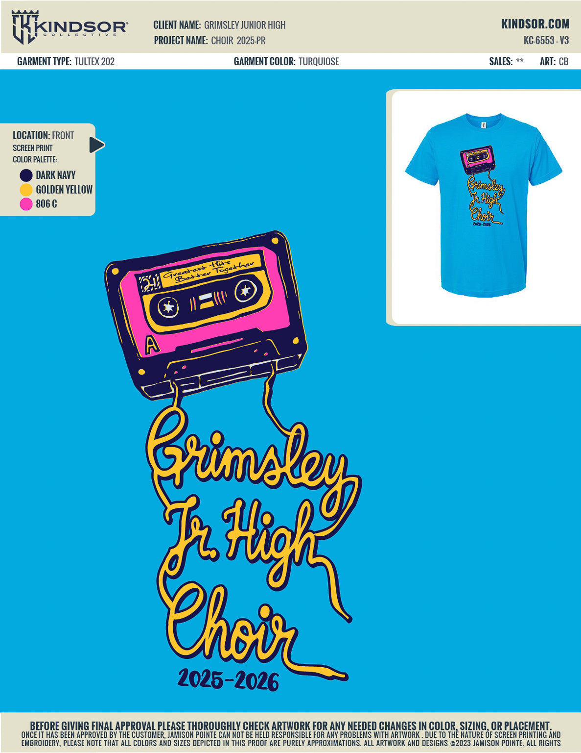 Grimsley Junior High Choir T-Shirt