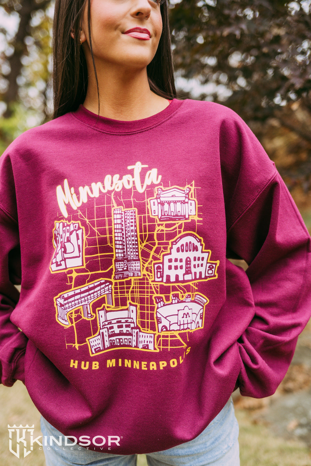 Minnesota Minneapolis Hub Red Sweatshirt